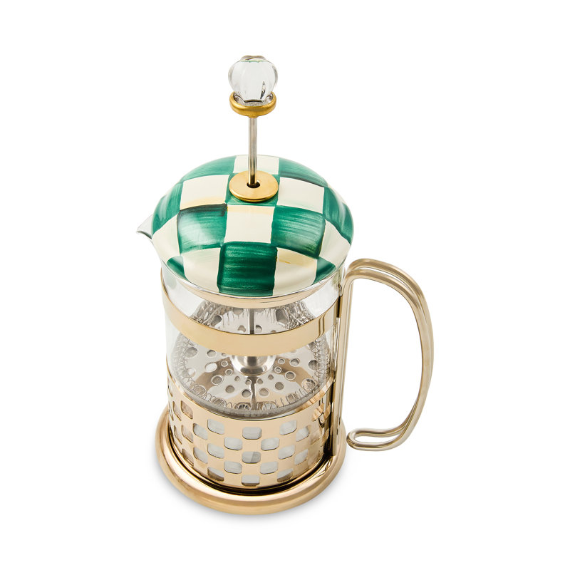 Emerald Check French Press
