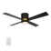 52'' Arlo 4 - Blade LED Smart Flush Mount Ceiling Fan with Wall Control and Light Kit Included