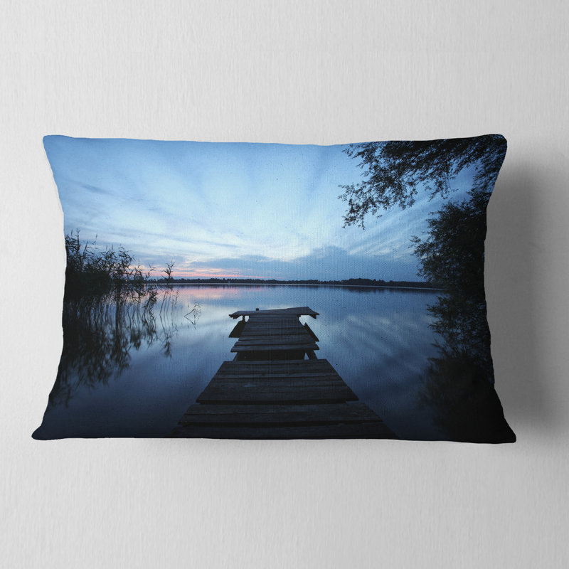 Coussin en bois foncé Seascape