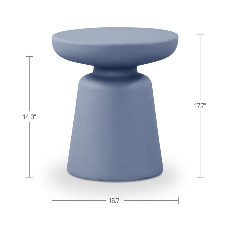 Ruth Outdoor Side Table Blue, Blue