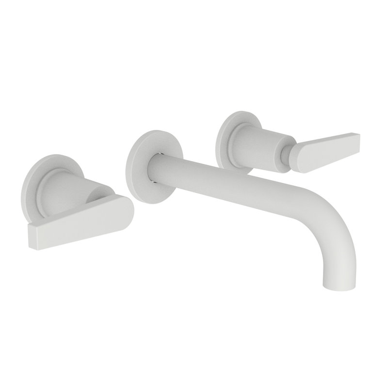 Dorrance Wall Mount Bathroom Faucet, Matte White