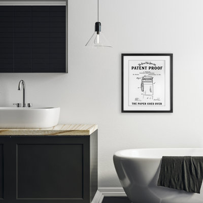 Papier hygiénique «Goes Over», reproduction encadrée sous verre, design par lettré et doublé