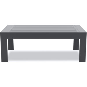 Searl Aluminum Outdoor Patio Coffee Table Modern Rectangle End Table