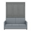 Lit escamotable double pleine grandeur avec coussin-1608104223