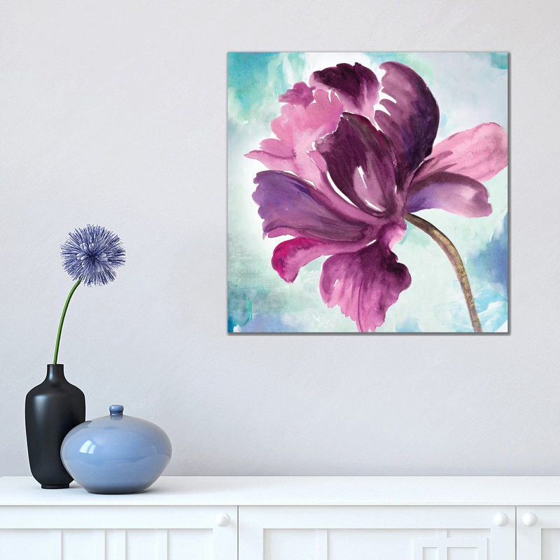 Tye Dye Floral II by Asia Jensen - Wrapped Canvas Painting