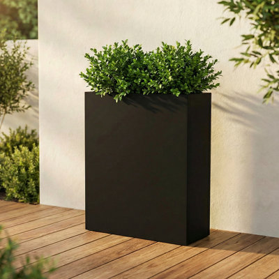 Jardinières rectangulaires en métal pour plantes d'extérieur