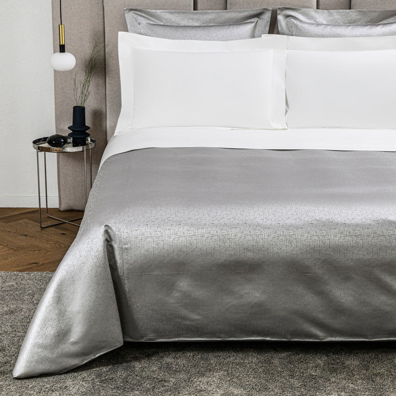 Luxury Glowing Weave Duvet Cover, Queen Duvet Cover, CliffGray