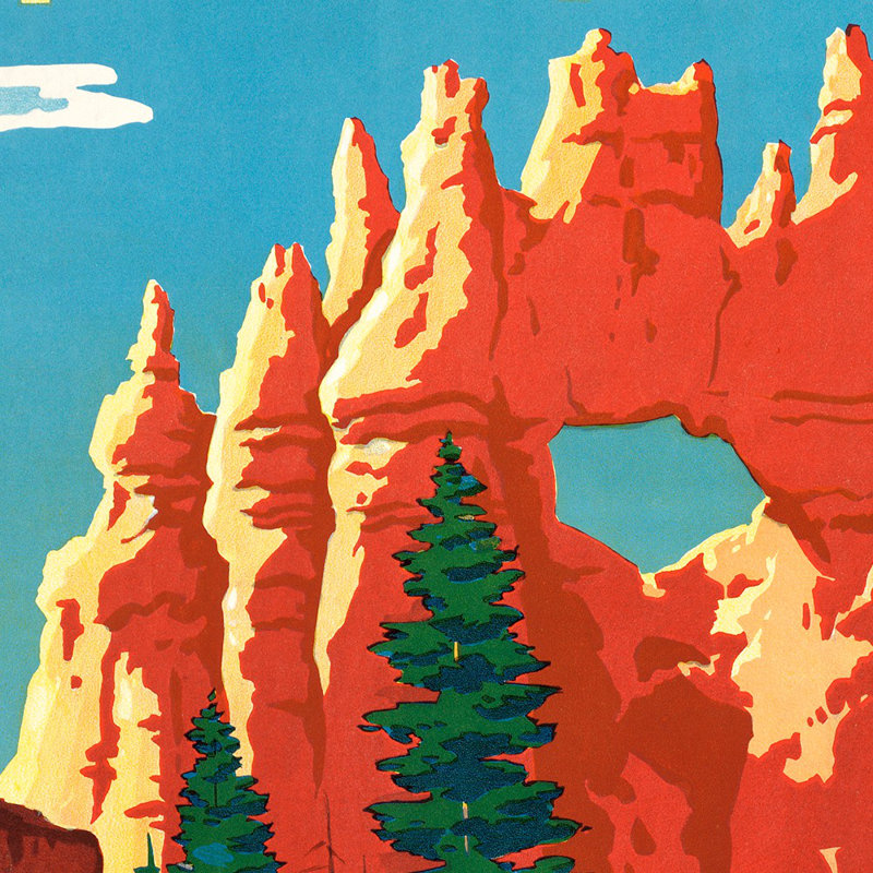 Art mural rétro des années 1920 sans cadre Adirondack, H 24 po x l 16 po x P 0,1 po