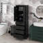 Armoire de rangement pour salle de bain, armoires de rangement autoportantes avec 4 tiroirs et tablette réglable-114234512