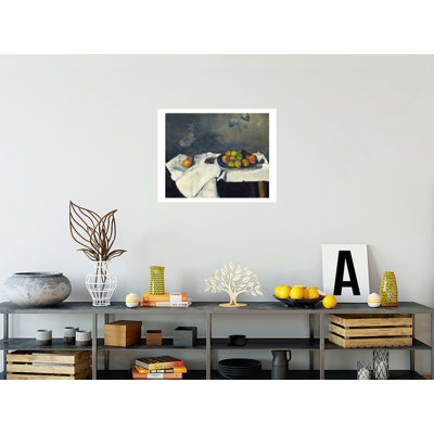 «Still Life: Plate of Peaches» par Paul Cézanne - Estampe numérique