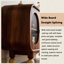 Console vintage de 55,12 pouces, corps ovale avec portes de rangement en verre