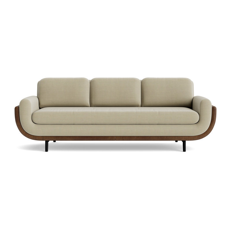 Regatta 100 Sofa, Performance Linen - Flax/Bedford - Tobacco, Black
