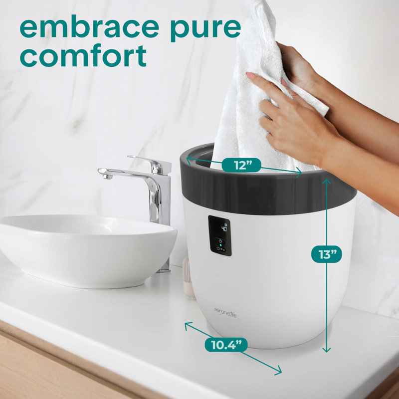 Seau chauffe-serviettes avec parfums personnalisés pour le spa et la salle de bain, minuterie 20/40/60/90 minutes, convient à 1 grande serviette, couverture, peignoir, pyjama (noir)