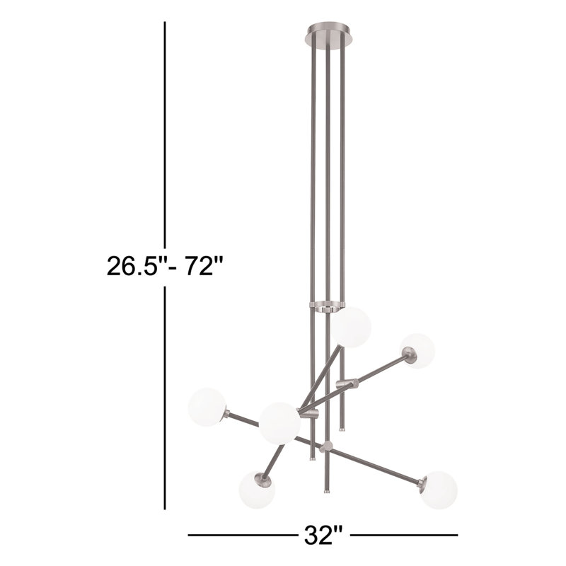 Fritz 6 - Light Brass Unique/Statement Pendant