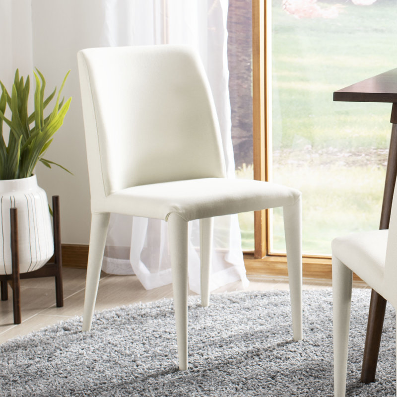 Chaise d'appoint rembourrée Boilleau, Lin - Beige