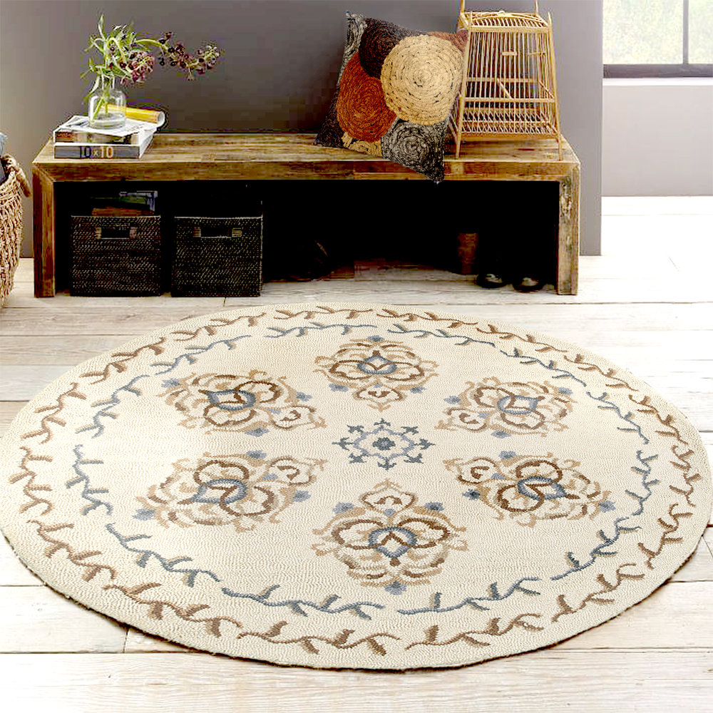 Alcott Hill Chesapeake Tufted Wool Ivory Area Rug - Wayfair Canada
