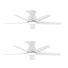 2pcs 44-inch Ceiling Fan With Led Light White