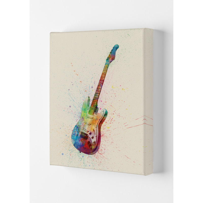 Electric Guitar by Michael Tompsett - Print, 84cm H x 59.4cm W x 4cm D, Wrapped Canvas