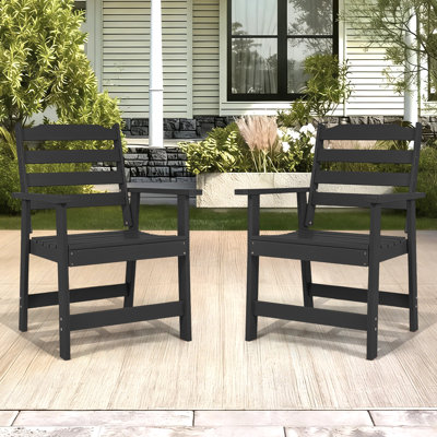 2-Piece HDPE Patio Dining Arm Chairs