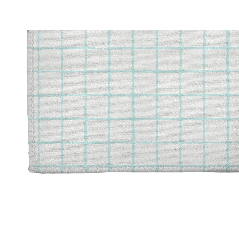 Tapis de cuisine antidérapant Rebar, Rectangle 4pi x 6 pi, Bleu clair