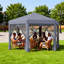 Tente escamotable, pavillon de jardin hexagonal, tente extérieure robuste