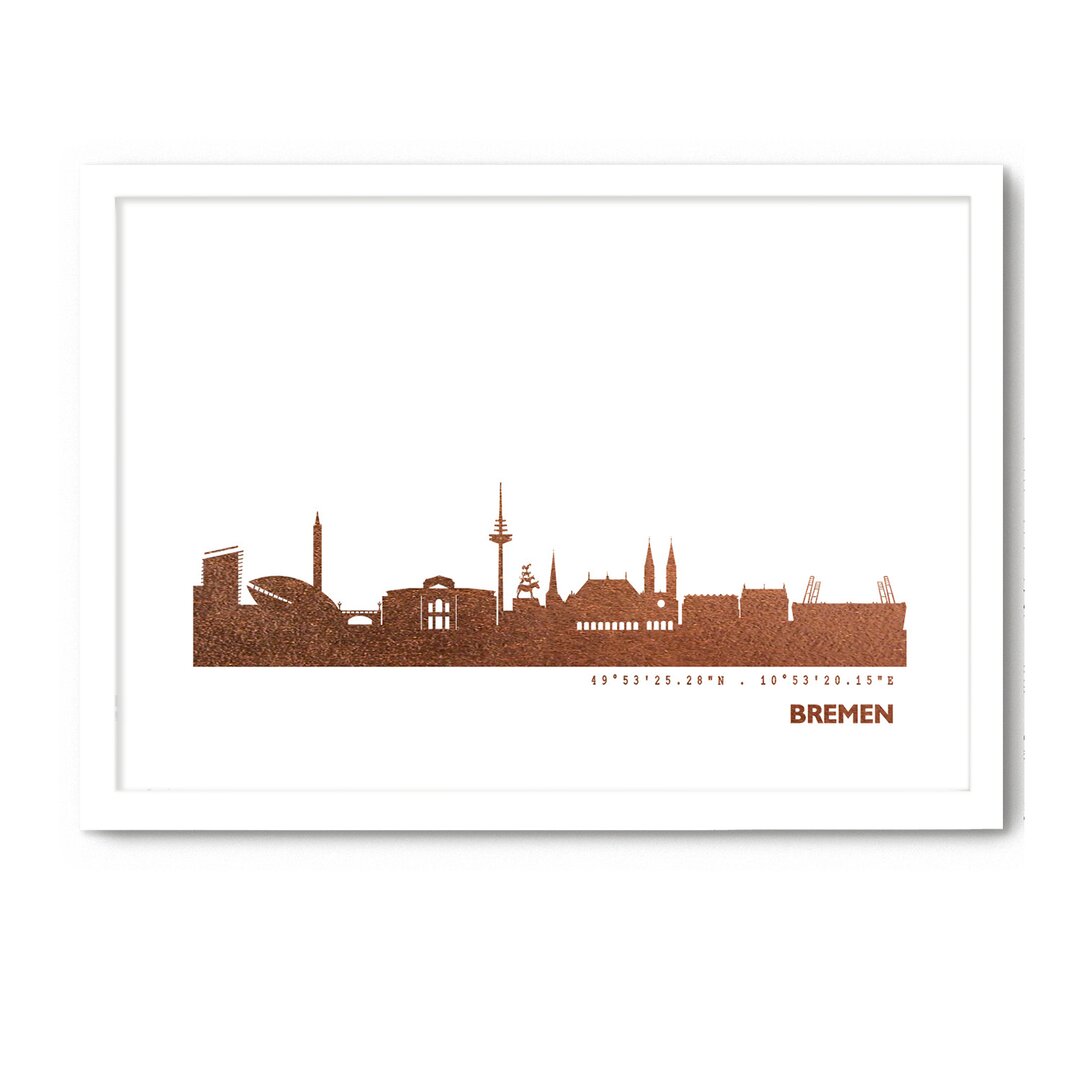 Gerahmtes Poster Bremen Skyline