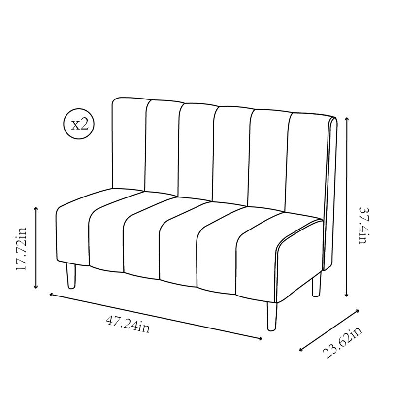 Banc de rangement Mhari, Orange