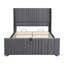 Upholstered Double (4'6) Velvet Lift Up Storage Ottoman Bed-813109014