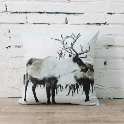 Reindeer Microsuede Pillow Cover