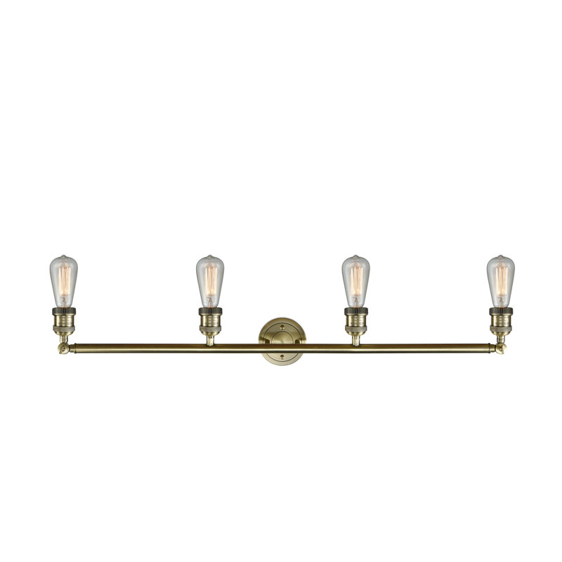 4 - Light Dimmable Vanity Light, LED, Polished Nickel