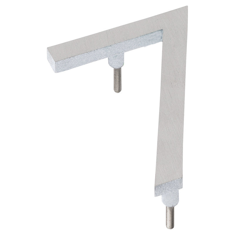 10 in. Flat Floating Mount House Number, Gray, 7