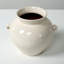 Approx. 8" High Off Whtie Ceramic Vase with Two Decorative Hooks