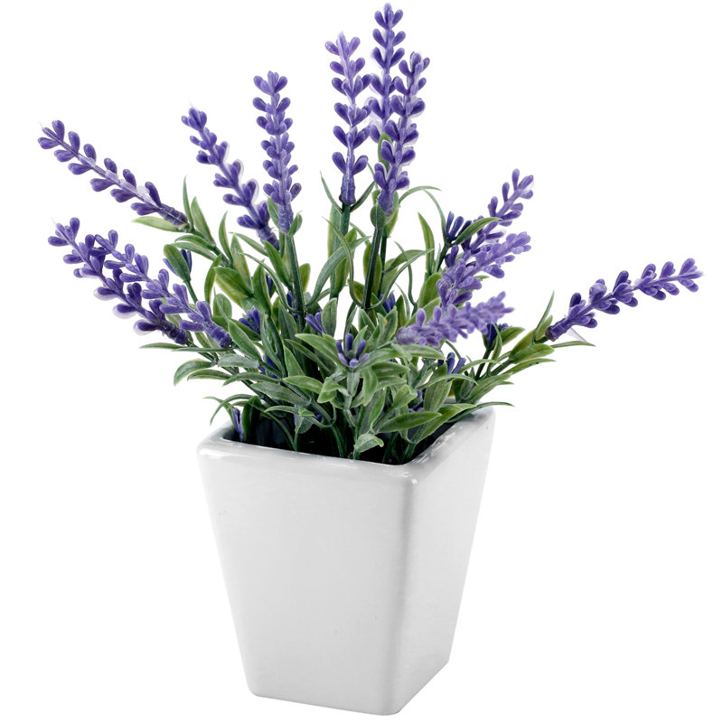 Arrangement floral lavande artificiel en pot