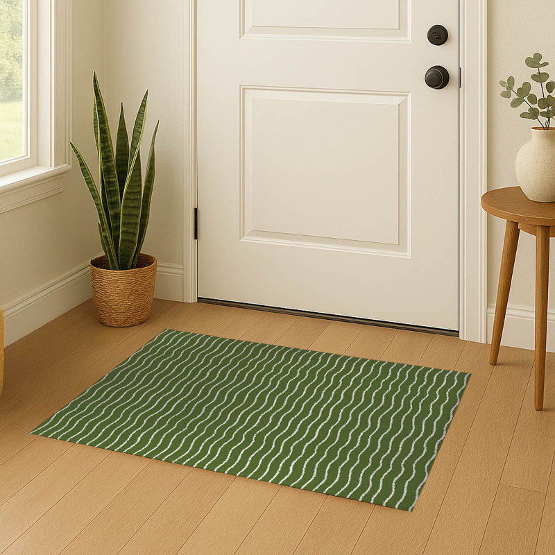 Paillasson Wave, Vert olive, L 5 po x L 7 po