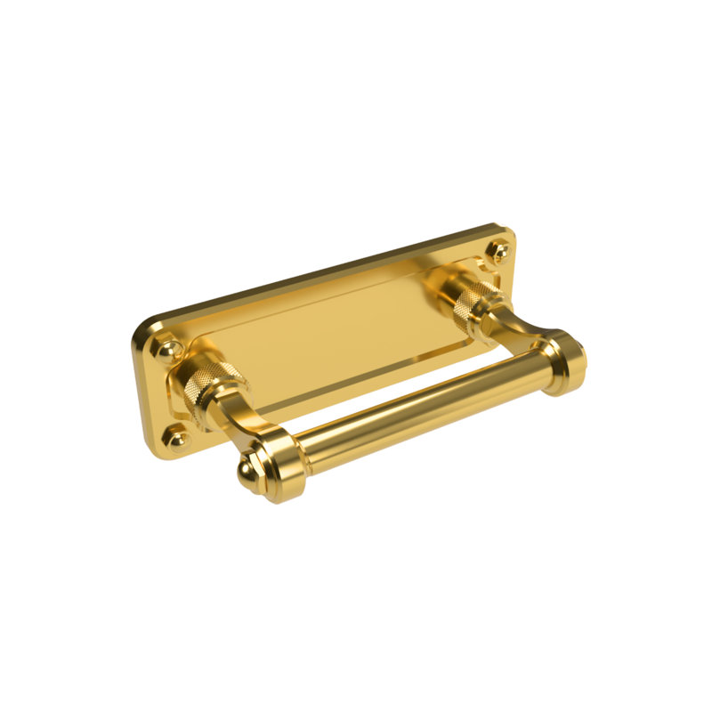 Argonaut Toilet Paper Holder, Unlacquered Polished Brass