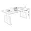 Brun noisette + bureau rectangulaire noir réglable en bois massif + bois manufacturé + acier-108222190