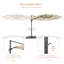 Parasol lumineux en porte-à-faux 11 pi avec base Ruark-794660420