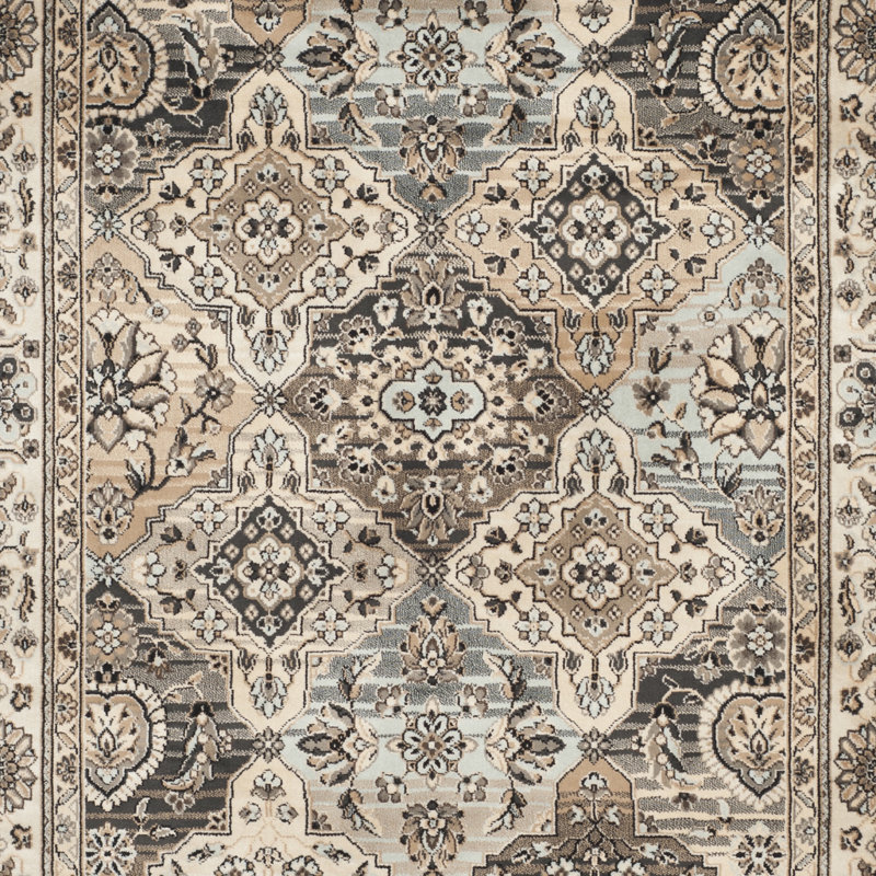 Tapis oriental en viscose Petronella, Rectangle 4 pi x 5 pi 3 po