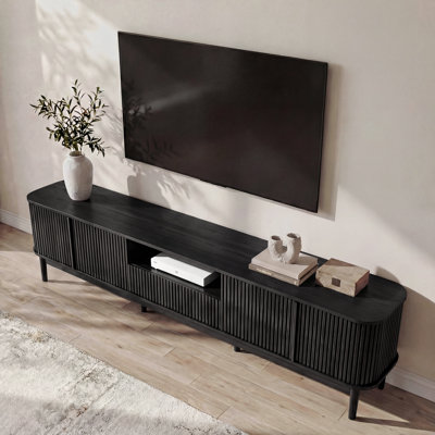 86.6" W Media Console Table,tv Stand For Tvs Up To 85" For Living Room And Bedroom