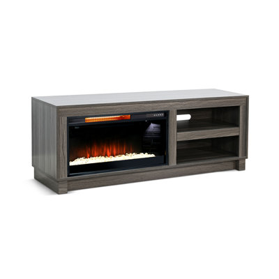  56" Media Console With Electric Fireplace