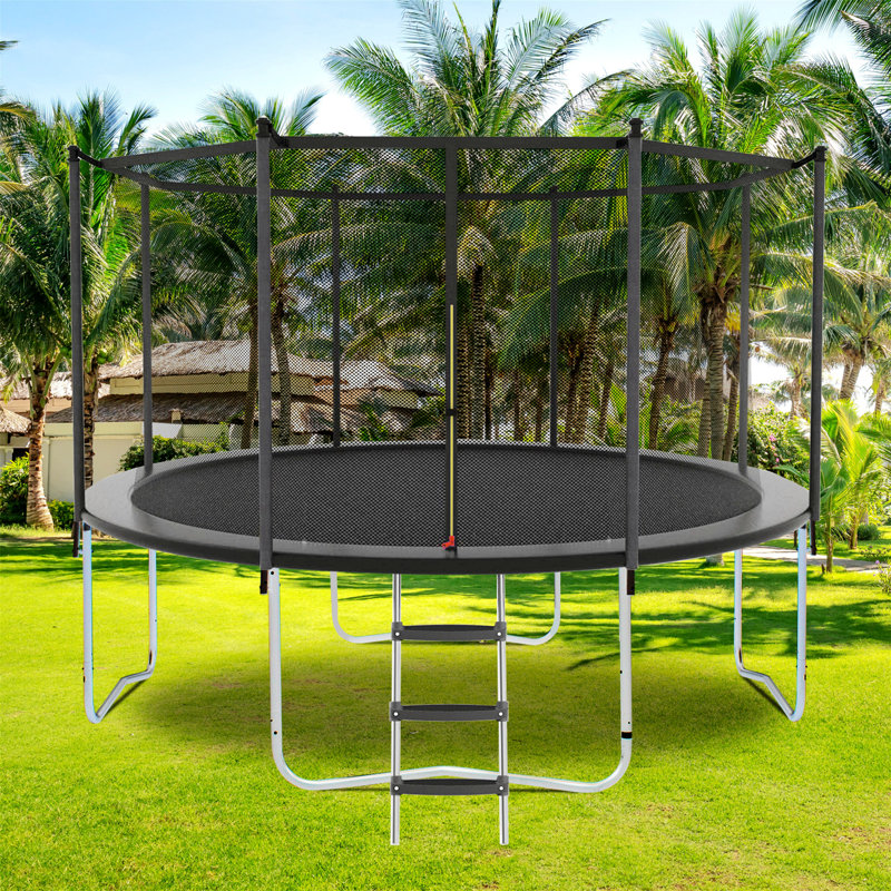 Trampoline avec filet de protection pour ressorts, installation facile