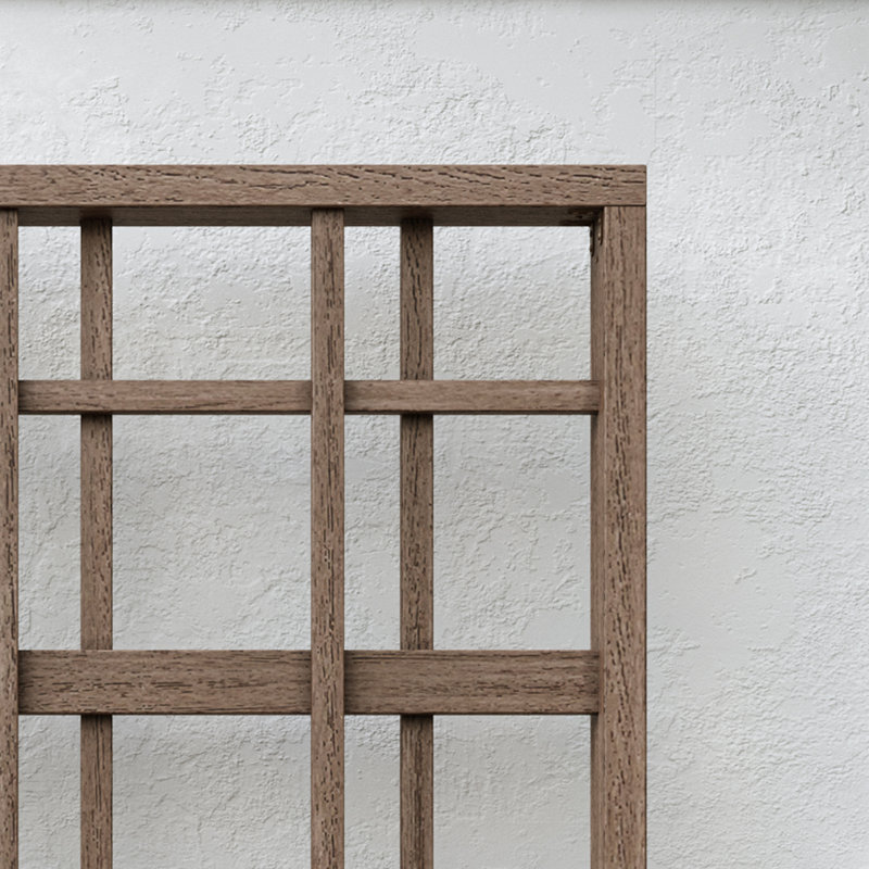 Espresso Brown 84'' H x 60'' W Modern Vinyl Garden Trellis
