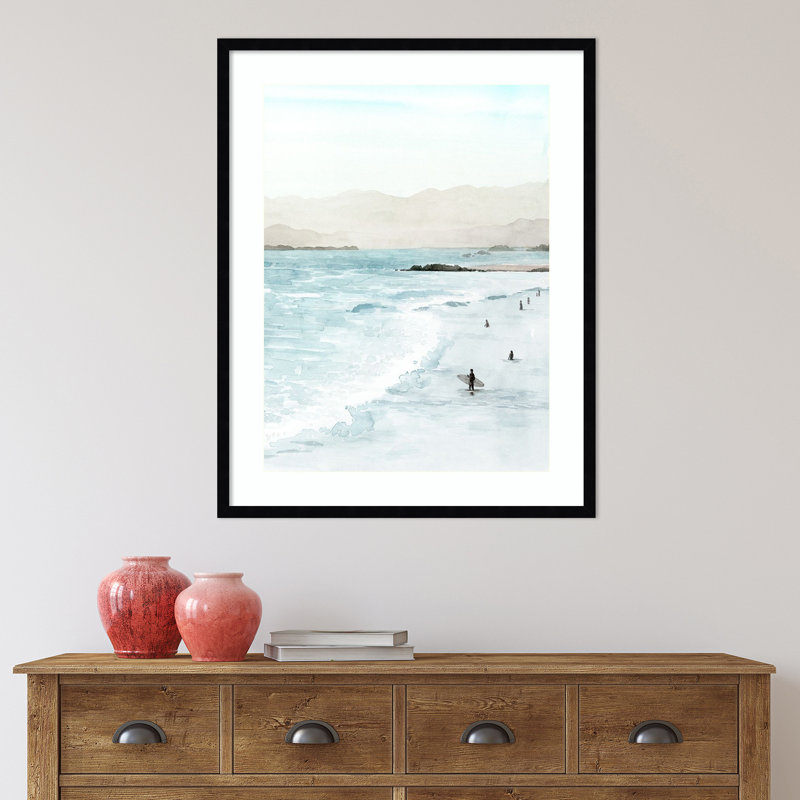 «In the Surf II» par Neo - reproduction d'un seul cadre, Noir, H 33 po x l 26 po x P 1 po