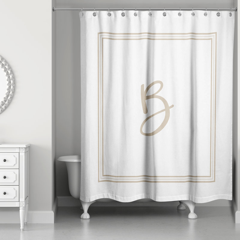 Rideau de douche simple , B, Beige