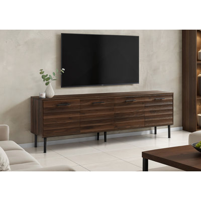 Stylish TV Stand With Ample Storage, Ideal For Media Entertainment, Featuring Cable Management And Transitional Design