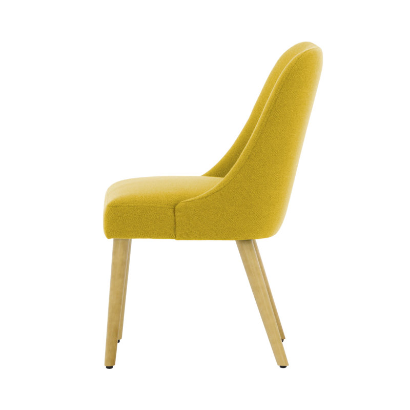 Lexi 48cm H Velvet Upholstered Side Chair, Yellow