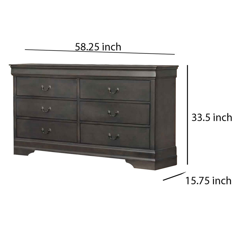 Commode double 6 tiroirs Pinehill