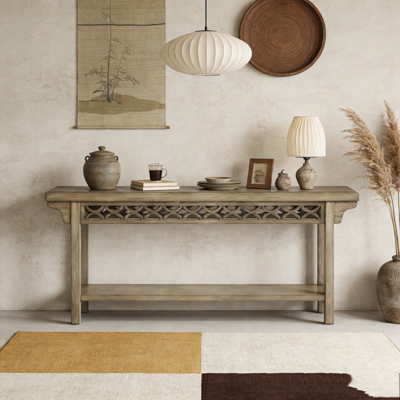 Table basse avec rangement Farmhouse, Gris