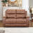 3-Piece Vegan Leather Reclining Living Room Set-395175659