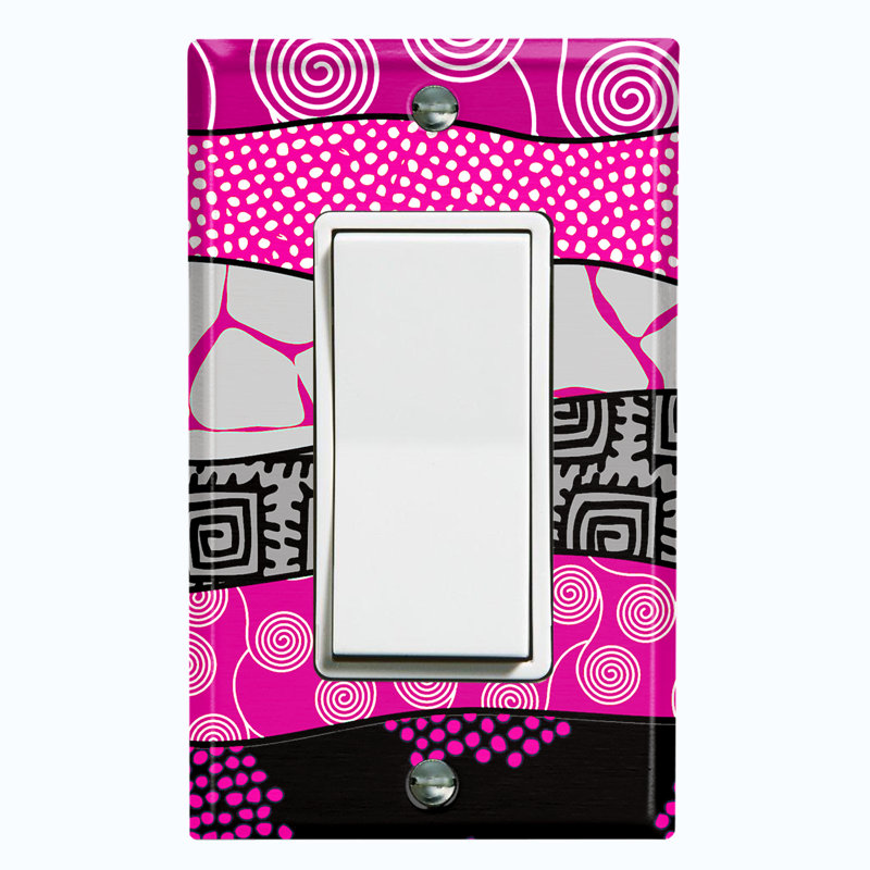 Patterned 1 - Gang Toggle Light Switch Standard Wall Plate